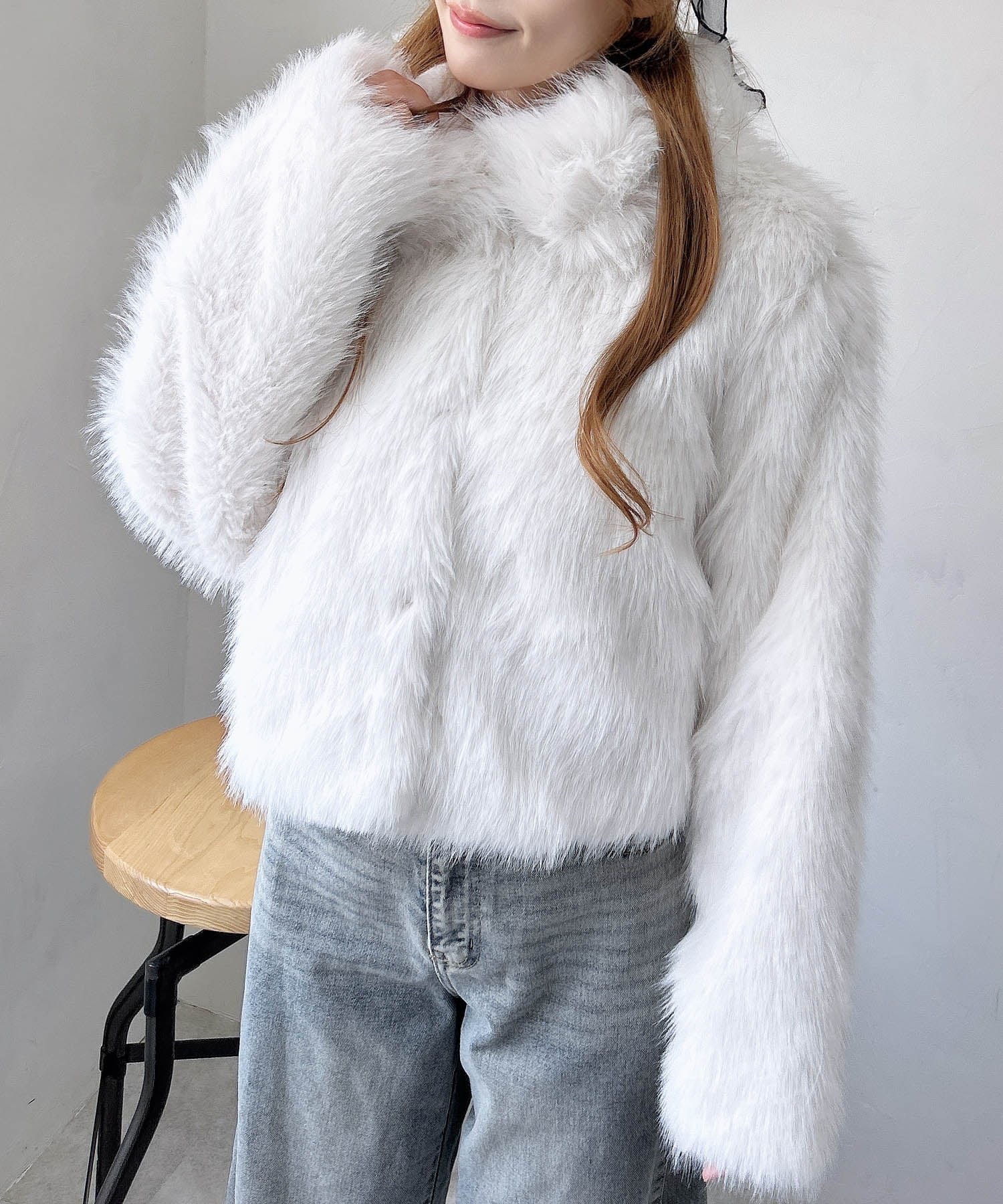 【イング/INGNI】のINGNI/スタンドカラーエコファーCT インテリア・キッズ・メンズ・レディースファッション・服の通販 founy(ファニー) 　ファッション　Fashion　レディースファッション　Fashion for Women　アウター　Coat / Outerwear Collection　シンプル　Simple, Minimal　スマホ　Smartphone, Mobile Device　トレンド　Trend, Trending Now　なめらか　Smooth, Silky Texture　バランス　Balance, Style Balance　ポケット　Pocket, Pocket Detail　防寒　Cold Protection, Winter-Ready　マグネット　Magnet, Magnetic Closure　ミックス　Mix, Mixed Style　冬　Winter / This Winter　アイボリー|ID: prp329100004730213 ipo3291000000034170390