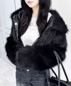 【イング/INGNI】のスタンドカラーエコファーコート クロ|ID: prp329100004730213 ipo3291000000034528915