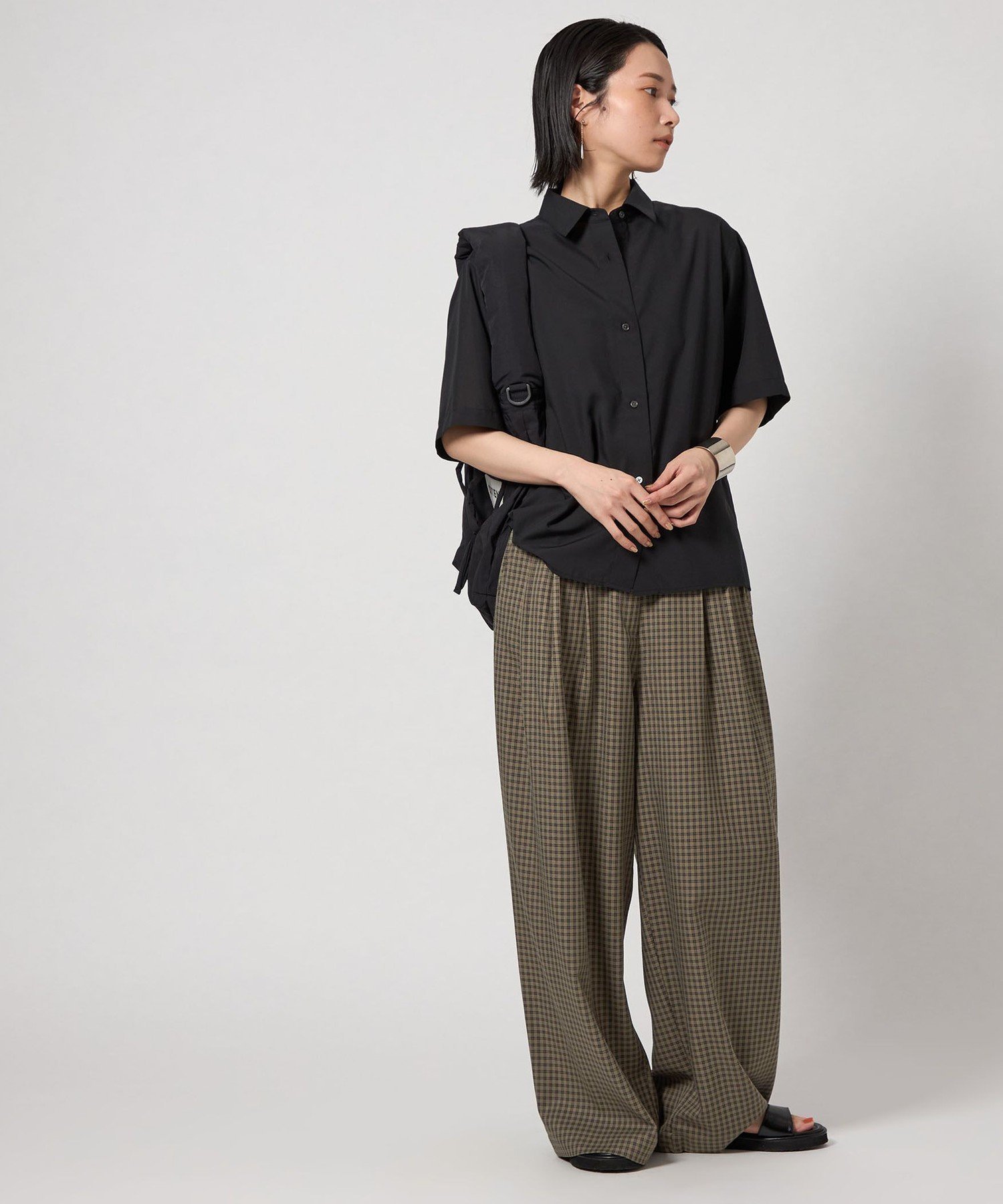 【シテン/CITEN】のCITEN チェック3タックイージーパンツ インテリア・キッズ・メンズ・レディースファッション・服の通販 founy(ファニー) 　ファッション　Fashion　レディースファッション　Fashion for Women　パンツ　Pants & Trousers　コンパクト　Compact, Small Size　スウェット / スエット　Sweatshirt, Sweatwear　チェック　Check, Plaid, Tartan　定番　Standard, Basic Item　人気　Popular, Best Seller　バランス　Balance, Style Balance　フィット　Fit, Slim Fit　リラックス　Relax, Relaxed Fit　ルーズ　Loose, Oversized　ワイド　Wide, Wide Fit　A/W・秋冬　Autumn/Winter　MD.GRAY|ID: prp329100004730244 ipo3291000000034170514