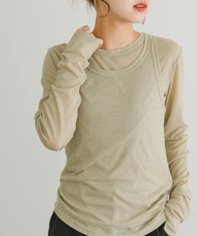 【アイテムズアーバンリサーチ/ITEMS URBAN RESEARCH】のシアーリブタンクセットTシャツ 人気、トレンドファッション・服の通販 founy(ファニー) ファッション Fashion レディースファッション Fashion for Women トップス・カットソー Cut & Sew Tops シャツ・ブラウス・オフィスカジュアル Elegant Blouses & Button-Ups ロングTシャツ・Tシャツ Longline T-Shirts & Tees 2025年 2025 2025春夏・S/S Spring/Summer 2025 SS25 インナー Innerwear シアー Sheer, See-Through タンク Tank Top, Sleeveless Top トレンド Trend, Trending Now ビスチェ Bustier, Corset Top 夏 Summer S/S・春夏 SS, Spring/Summer, Warm Season 長袖 Long Sleeve, Full Sleeve |ID:prp329100004730259