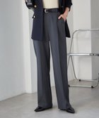【ラナン/Ranan】の裏起毛美脚シルエットピンタックワイドパンツ チャコール|ID: prp329100004730261 ipo3291000000034170582