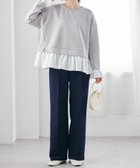 【ラナン/Ranan】の裏起毛美脚シルエットピンタックワイドパンツ ネイビー|ID: prp329100004730261 ipo3291000000034170593