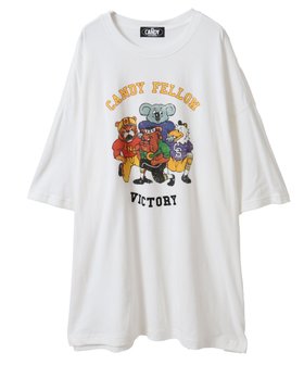 【キャンディストリッパー/Candy Stripper】のCANDY FELLOW BIG BIG TEE 人気、トレンドファッション・服の通販 founy(ファニー) ファッション Fashion レディースファッション Fashion for Women アニマル Animal Print グラフィック Graphic, Graphic Design ルーズ Loose, Oversized |ID:prp329100004730274