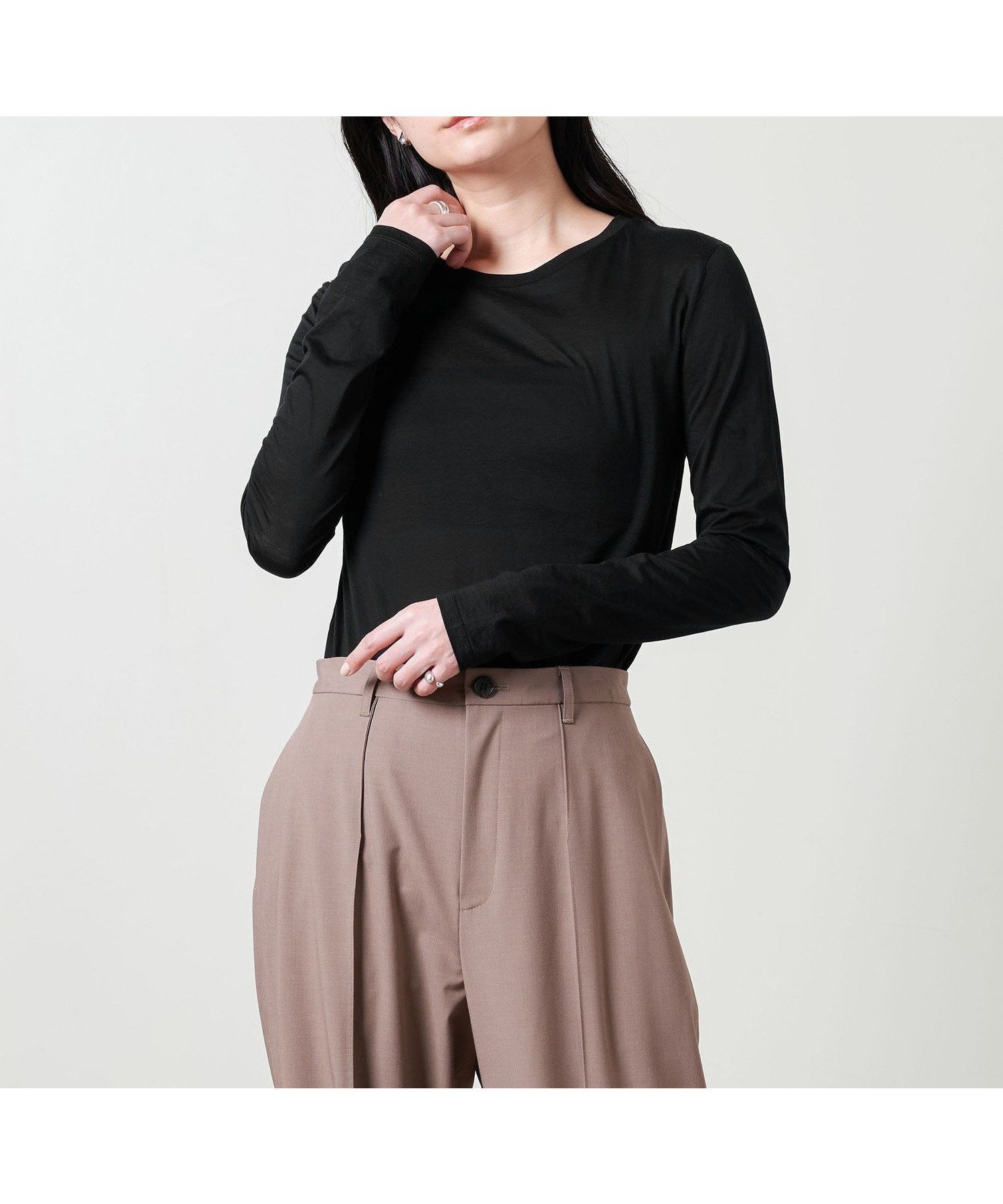 【ユナイテッドアローズ/UNITED ARROWS】のMARW UNITED ARROWS ハイゲージ ロングスリーブ プルオーバー インテリア・キッズ・メンズ・レディースファッション・服の通販 founy(ファニー) 　ファッション　Fashion　レディースファッション　Fashion for Women　トップス・カットソー　Cut & Sew Tops　カジュアルプルオーバー・ニットトップス　Pullovers & Knit Tops / Casual Pullovers　インナー　Innerwear　スリーブ　Sleeve, Long Sleeve / Short Sleeve　トレンド　Trend, Trending Now　定番　Standard, Basic Item　人気　Popular, Best Seller　ベーシック　Basic, Essential　ポケット　Pocket, Pocket Detail　ロング　Long, Long-Length　ビジネス 仕事 通勤　Business / Work / Commuting　BLACK|ID: prp329100004730281 ipo3291000000034996281