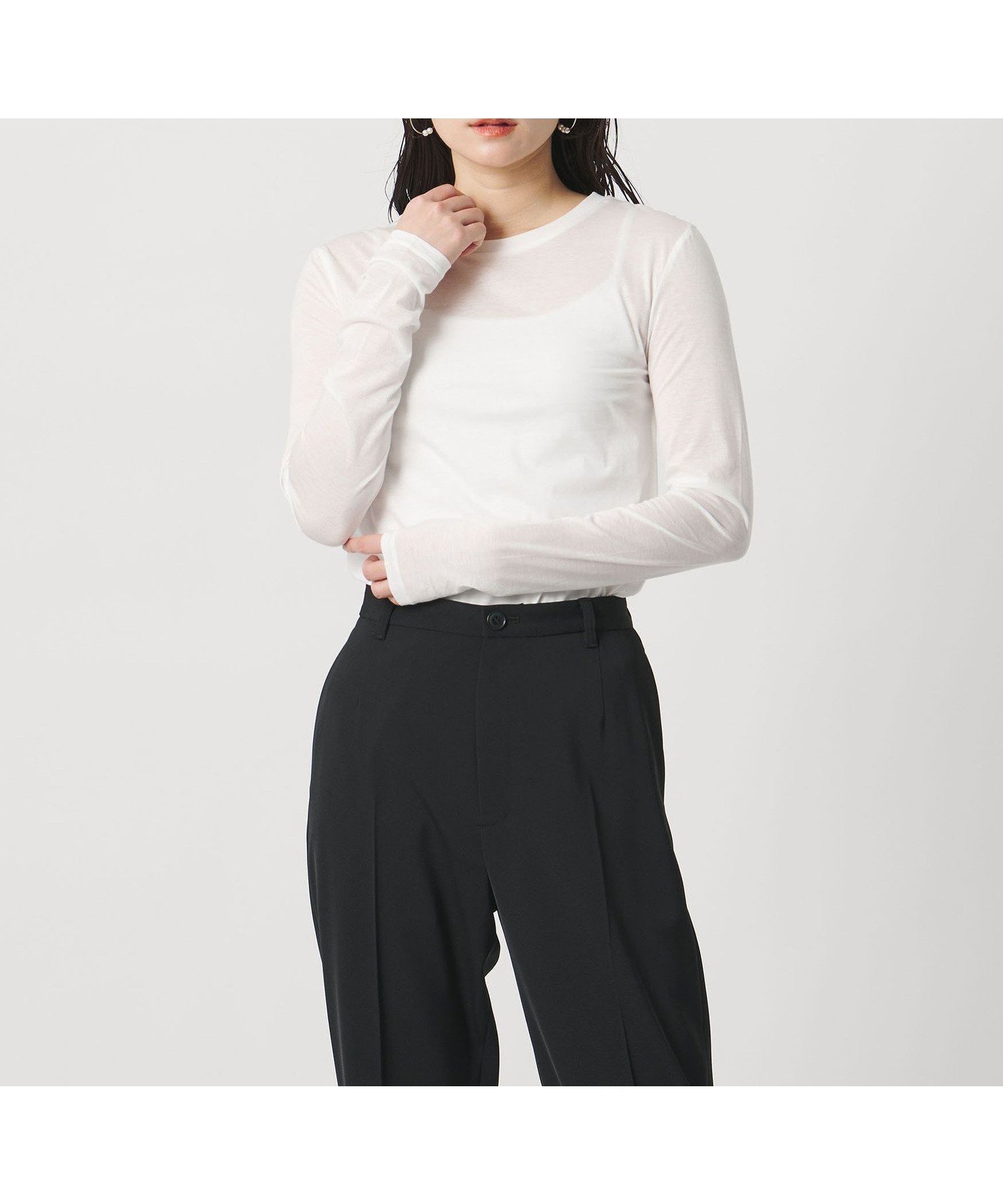 【ユナイテッドアローズ/UNITED ARROWS】のMARW UNITED ARROWS ハイゲージ ロングスリーブ プルオーバー インテリア・キッズ・メンズ・レディースファッション・服の通販 founy(ファニー) 　ファッション　Fashion　レディースファッション　Fashion for Women　トップス・カットソー　Cut & Sew Tops　カジュアルプルオーバー・ニットトップス　Pullovers & Knit Tops / Casual Pullovers　インナー　Innerwear　スリーブ　Sleeve, Long Sleeve / Short Sleeve　トレンド　Trend, Trending Now　定番　Standard, Basic Item　人気　Popular, Best Seller　ベーシック　Basic, Essential　ポケット　Pocket, Pocket Detail　ロング　Long, Long-Length　ビジネス 仕事 通勤　Business / Work / Commuting　WHITE|ID: prp329100004730281 ipo3291000000034996283