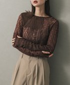 【センスオブプレイス/SENSE OF PLACE by URBAN RESEARCH】のパッチワークレーストップ BROWN|ID: prp329100004730310 ipo3291000000034592632