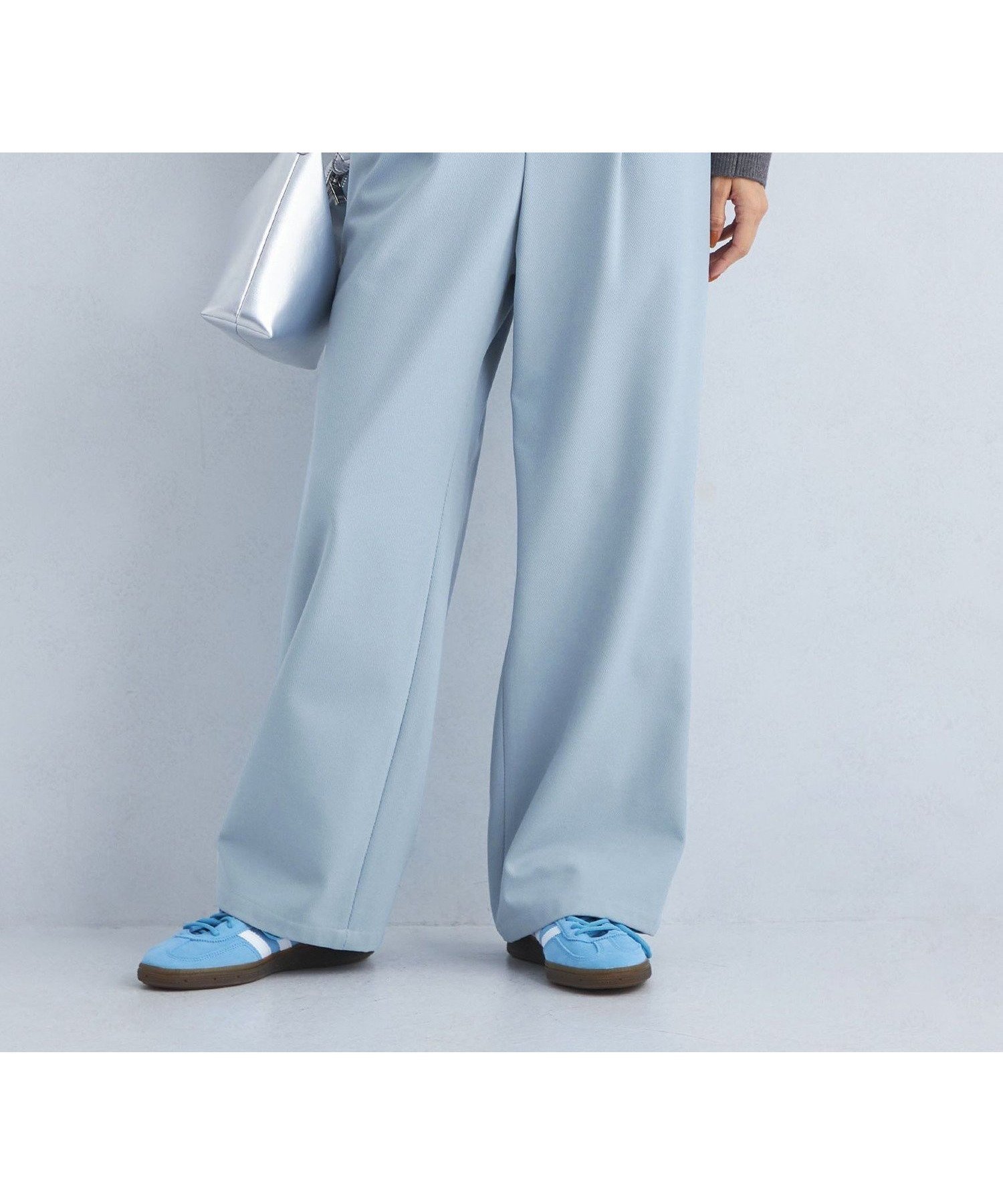 【ユナイテッドアローズ/UNITED ARROWS】のsize SHORT/TALLあり オルマイ ウラキモウ ワイド パンツ インテリア・キッズ・メンズ・レディースファッション・服の通販 founy(ファニー) 　ファッション　Fashion　レディースファッション　Fashion for Women　パンツ　Pants & Trousers　秋　Autumn　ストライプ　Stripe, Striped Pattern　ストレッチ　Stretch, Stretchy Fabric　ストレート　Straight, Straight Cut　スニーカー　Sneakers, Trainers　タイトスカート　Pencil Skirt, Tight Skirt　トレンド　Trend, Trending Now　定番　Standard, Basic Item　バランス　Balance, Style Balance　ワイド　Wide, Wide Fit　冬　Winter / This Winter　アウトレット　Outlet / Clearance　エレガント 上品　Elegant　ビジネス 仕事 通勤　Business / Work / Commuting　LT.BLUE|ID: prp329100004730322 ipo3291000000034170821