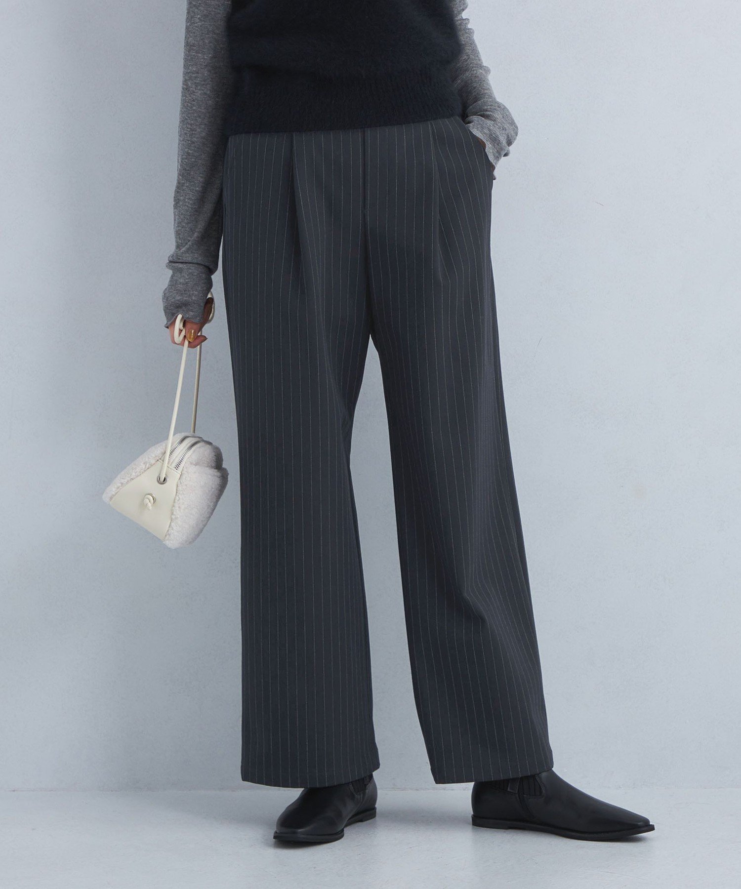 【ユナイテッドアローズ/UNITED ARROWS】のsize SHORT/TALLあり オルマイ ウラキモウ ワイド パンツ インテリア・キッズ・メンズ・レディースファッション・服の通販 founy(ファニー) 　ファッション　Fashion　レディースファッション　Fashion for Women　パンツ　Pants & Trousers　秋　Autumn　ストライプ　Stripe, Striped Pattern　ストレッチ　Stretch, Stretchy Fabric　ストレート　Straight, Straight Cut　スニーカー　Sneakers, Trainers　タイトスカート　Pencil Skirt, Tight Skirt　トレンド　Trend, Trending Now　定番　Standard, Basic Item　バランス　Balance, Style Balance　ワイド　Wide, Wide Fit　冬　Winter / This Winter　アウトレット　Outlet / Clearance　エレガント 上品　Elegant　ビジネス 仕事 通勤　Business / Work / Commuting　その他1|ID: prp329100004730322 ipo3291000000034170823