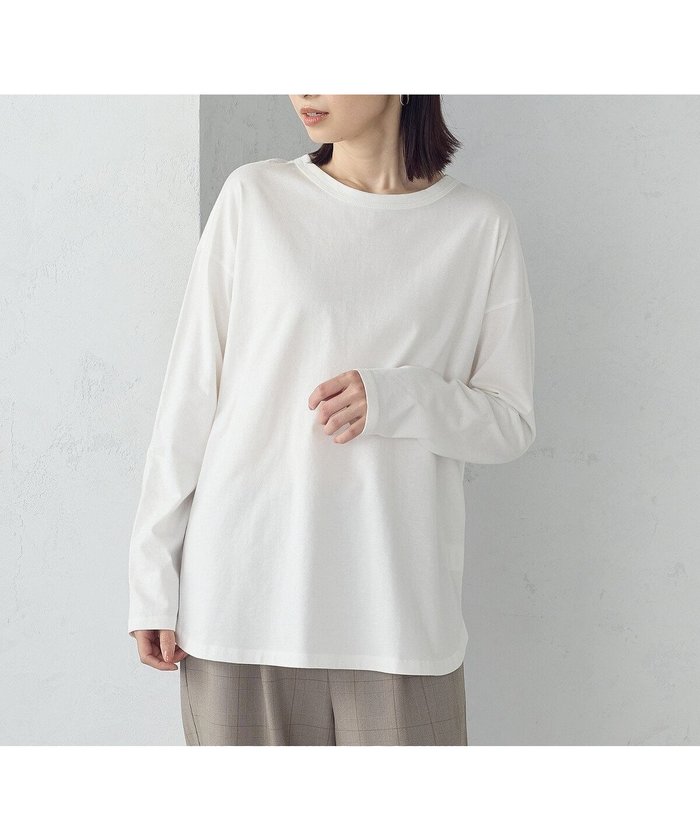 【コムサイズム/COMME CA ISM】の裾スリット ロングTシャツ インテリア・キッズ・メンズ・レディースファッション・服の通販 founy(ファニー) https://founy.com/ ファッション Fashion レディースファッション Fashion for Women トップス・カットソー Cut & Sew Tops シャツ・ブラウス・オフィスカジュアル Elegant Blouses & Button-Ups ロングTシャツ・Tシャツ Longline T-Shirts & Tees インナー Innerwear シンプル Simple, Minimal スリット Slit, Slit Detail トレーナー Sweatshirt, Trainer ロング Long, Long-Length |ID: prp329100004730337 ipo3291000000034296782