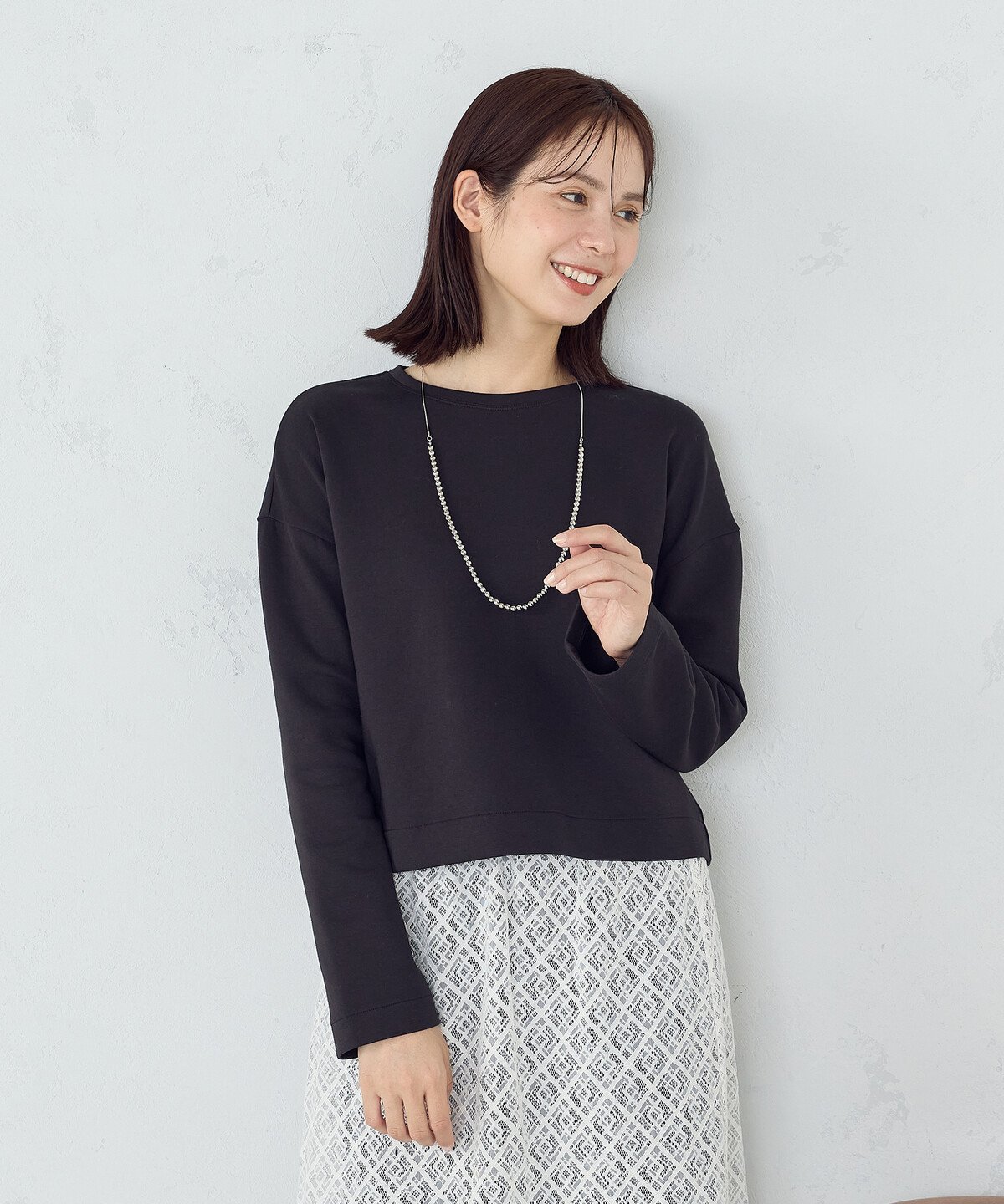 【コムサイズム/COMME CA ISM】のクロップド丈 ロンT インテリア・キッズ・メンズ・レディースファッション・服の通販 founy(ファニー) 　ファッション　Fashion　レディースファッション　Fashion for Women　トップス・カットソー　Cut & Sew Tops　ロングTシャツ・Tシャツ　Longline T-Shirts & Tees　なめらか　Smooth, Silky Texture　クロップド　Cropped, Short Length　ストレッチ　Stretch, Stretchy Fabric　ベーシック　Basic, Essential　ロング　Long, Long-Length　長袖　Long Sleeve, Full Sleeve　ブラック|ID: prp329100004730375 ipo3291000000034171007