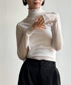 【アウトフィッター ラボ/Outfitter lab】のシースルー ハイネック カットソー ホワイト|ID: prp329100004730382 ipo3291000000034666189