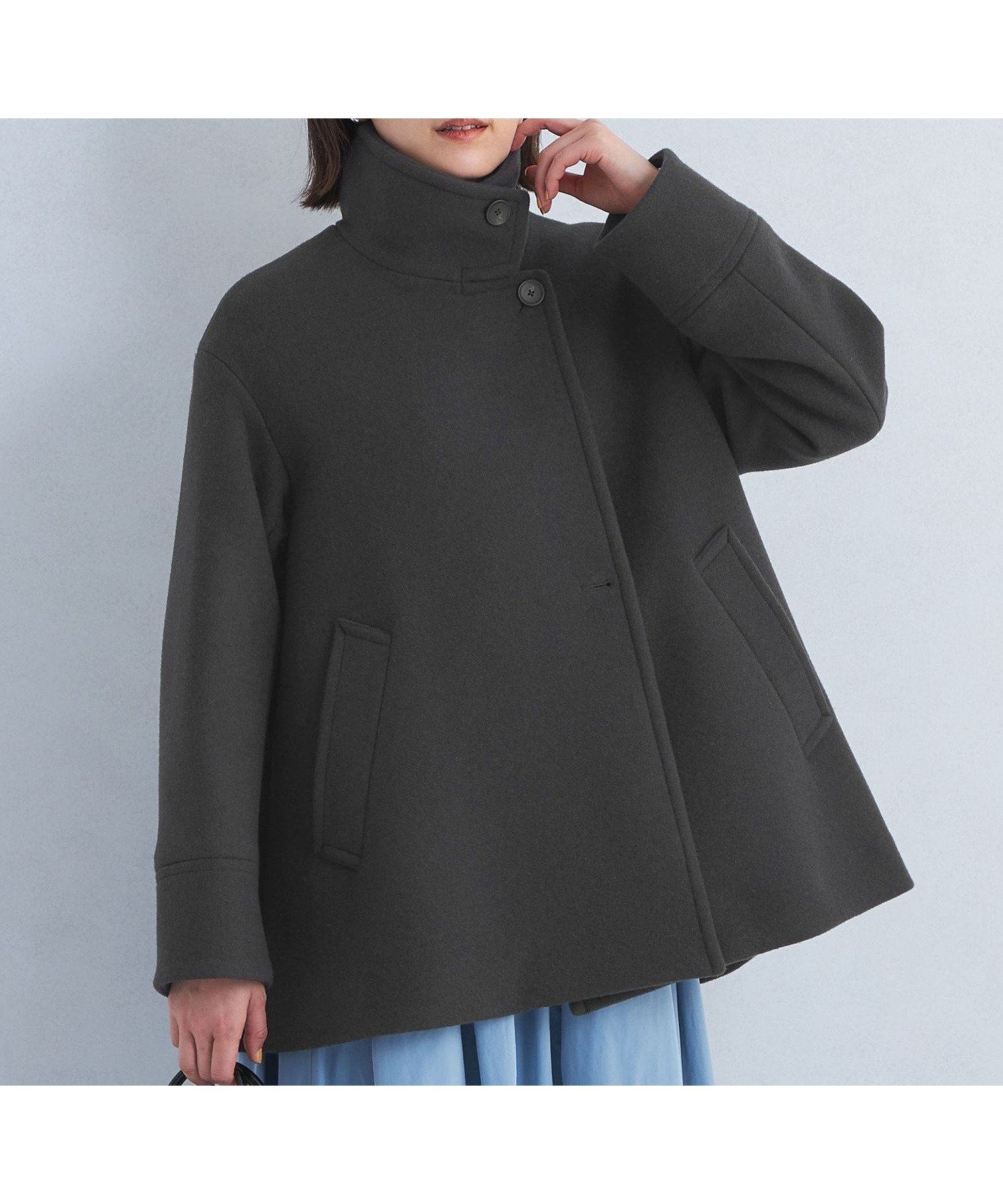 【ユナイテッドアローズ/UNITED ARROWS】のSENTDALE WOOL スタンドカラー ミドル コート 2 人気、トレンドファッション・服の通販 founy(ファニー) 　ファッション　Fashion　レディースファッション　Fashion for Women　アウター　Coat / Outerwear Collection　コート・ロングコート・ピーコート　Long Coats, Peacoats & More　秋　Autumn　カフス　Cuff Design　スタンド　Stand Collar, Upright Stand　フロント　Front, Front Design　ミドル　Middle Length, Mid Height　メルトン　Melton, Heavy Wool　ロング　Long, Long-Length　ワイド　Wide, Wide Fit　冬　Winter / This Winter　アウトレット　Outlet / Clearance　おすすめ　Recommended / Our Picks　 other-1|ID: prp329100004730383 ipo3291000000034416769