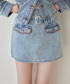 【ナイスクラップ/NICE CLAUP】の【即日発送】ベルト付ミニスカート ブルー|ID: prp329100004730387 ipo3291000000034529140