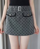 【ナイスクラップ/NICE CLAUP】の【即日発送】ベルト付ミニスカート ドット|ID: prp329100004730387 ipo3291000000034529143