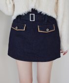 【ナイスクラップ/NICE CLAUP】の【即日発送】ベルト付ミニスカート ネイビー|ID: prp329100004730387 ipo3291000000034529146
