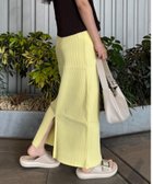 【チャオパニックティピー/CIAOPANIC TYPY】の【-3キロ見え】すっきりシルエットリブスカート 人気、トレンドファッション・服の通販 founy(ファニー) ファッション Fashion レディースファッション Fashion for Women スカート Skirts カットソー Cut and Sewn Top シューズ Shoes, Footwear シンプル Simple, Minimal スウェット / スエット Sweatshirt, Sweatwear ストラップサンダル Strappy Sandals, Strap Sandals ストレッチ Stretch, Stretchy Fabric スニーカー Sneakers, Trainers スリット Slit, Slit Detail 定番 Standard, Basic Item バレエ Ballet, Ballet Style 楽ちん Easy Fit, Comfortable おすすめ Recommended / Our Picks thumbnail イエローその他1|ID: prp329100004730400 ipo3291000000034598460