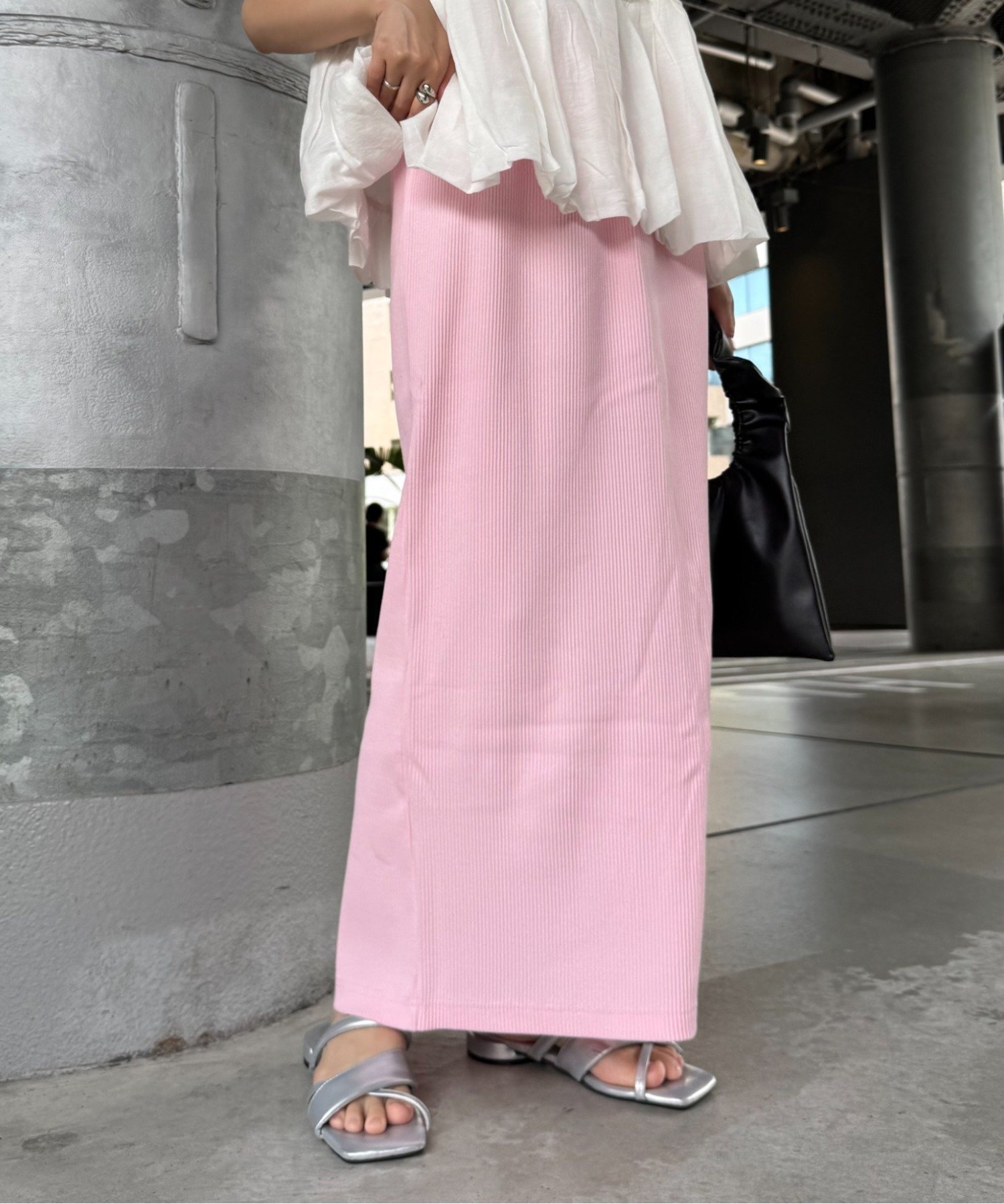 【チャオパニックティピー/CIAOPANIC TYPY】の【-3キロ見え】すっきりシルエットリブスカート インテリア・キッズ・メンズ・レディースファッション・服の通販 founy(ファニー) 　ファッション　Fashion　レディースファッション　Fashion for Women　スカート　Skirts　カットソー　Cut and Sewn Top　シューズ　Shoes, Footwear　シンプル　Simple, Minimal　スウェット / スエット　Sweatshirt, Sweatwear　ストラップサンダル　Strappy Sandals, Strap Sandals　ストレッチ　Stretch, Stretchy Fabric　スニーカー　Sneakers, Trainers　スリット　Slit, Slit Detail　定番　Standard, Basic Item　バレエ　Ballet, Ballet Style　楽ちん　Easy Fit, Comfortable　おすすめ　Recommended / Our Picks　ベビーピンク|ID: prp329100004730400 ipo3291000000034598466