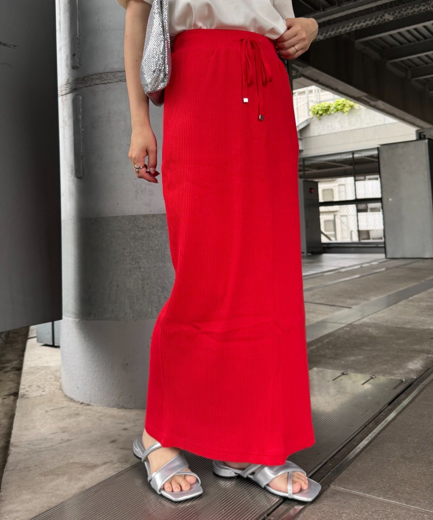 【チャオパニックティピー/CIAOPANIC TYPY】の【-3キロ見え】すっきりシルエットリブスカート インテリア・キッズ・メンズ・レディースファッション・服の通販 founy(ファニー) 　ファッション　Fashion　レディースファッション　Fashion for Women　スカート　Skirts　カットソー　Cut and Sewn Top　シューズ　Shoes, Footwear　シンプル　Simple, Minimal　スウェット / スエット　Sweatshirt, Sweatwear　ストラップサンダル　Strappy Sandals, Strap Sandals　ストレッチ　Stretch, Stretchy Fabric　スニーカー　Sneakers, Trainers　スリット　Slit, Slit Detail　定番　Standard, Basic Item　バレエ　Ballet, Ballet Style　楽ちん　Easy Fit, Comfortable　おすすめ　Recommended / Our Picks　レッドその他1|ID: prp329100004730400 ipo3291000000034598469