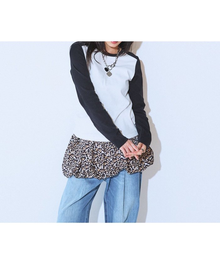 【ジーナシス/JEANASiS】のバイカラーフライスLS TEE インテリア・キッズ・メンズ・レディースファッション・服の通販 founy(ファニー) https://founy.com/ ファッション Fashion レディースファッション Fashion for Women おすすめ Recommended / Our Picks インナー Innerwear カットソー Cut and Sewn Top カーディガン Cardigan, Knitwear コンパクト Compact, Small Size シンプル Simple, Minimal デニム Denim, Jeans Material パーカー Hoodie, Parka ベスト Vest, Waistcoat 長袖 Long Sleeve, Full Sleeve |ID: prp329100004730413 ipo3291000000034468365