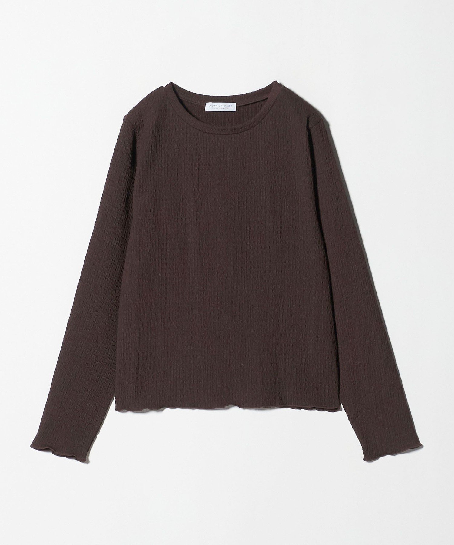 【ユナイテッドアローズ/UNITED ARROWS】のシャーリング クルーネックTシャツ A DAY IN THE LIFE インテリア・キッズ・メンズ・レディースファッション・服の通販 founy(ファニー) ファッション Fashion レディースファッション Fashion for Women トップス・カットソー Cut & Sew Tops シャツ・ブラウス・オフィスカジュアル Elegant Blouses & Button-Ups ロングTシャツ・Tシャツ Longline T-Shirts & Tees インナー Innerwear カットソー Cut and Sewn Top コンパクト Compact, Small Size シャーリング Shirring, Ruched シンプル Simple, Minimal トレンド Trend, Trending Now バランス Balance, Style Balance アウトレット Outlet / Clearance おすすめ Recommended / Our Picks ビジネス 仕事 通勤 Business / Work / Commuting DK.BROWN|ID: prp329100004730417 ipo3291000000034441764