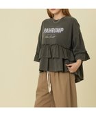 【フリークスストア/FREAK'S STORE】のティアードフリルロゴ切替 7分袖Tシャツ 25AW チャコールグレー|ID: prp329100004730426 ipo3291000000034296771