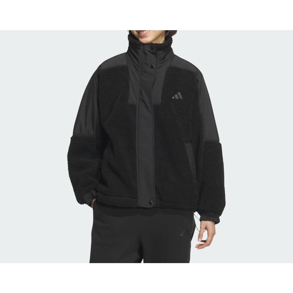 【アディダス/adidas】の【公式】アディダス adidas ワーディング ルーズフィット ボア フルジップアップ ジャケット インテリア・キッズ・メンズ・レディースファッション・服の通販 founy(ファニー) 　ファッション　Fashion　レディースファッション　Fashion for Women　アウター　Coat / Outerwear Collection　レディースジャケット・軽アウター　Jackets　ジャケット　Jacket, Outerwear　リラックス　Relax, Relaxed Fit　定番　Standard, Basic Item　ブラック|ID: prp329100004730459 ipo3291000000034171336