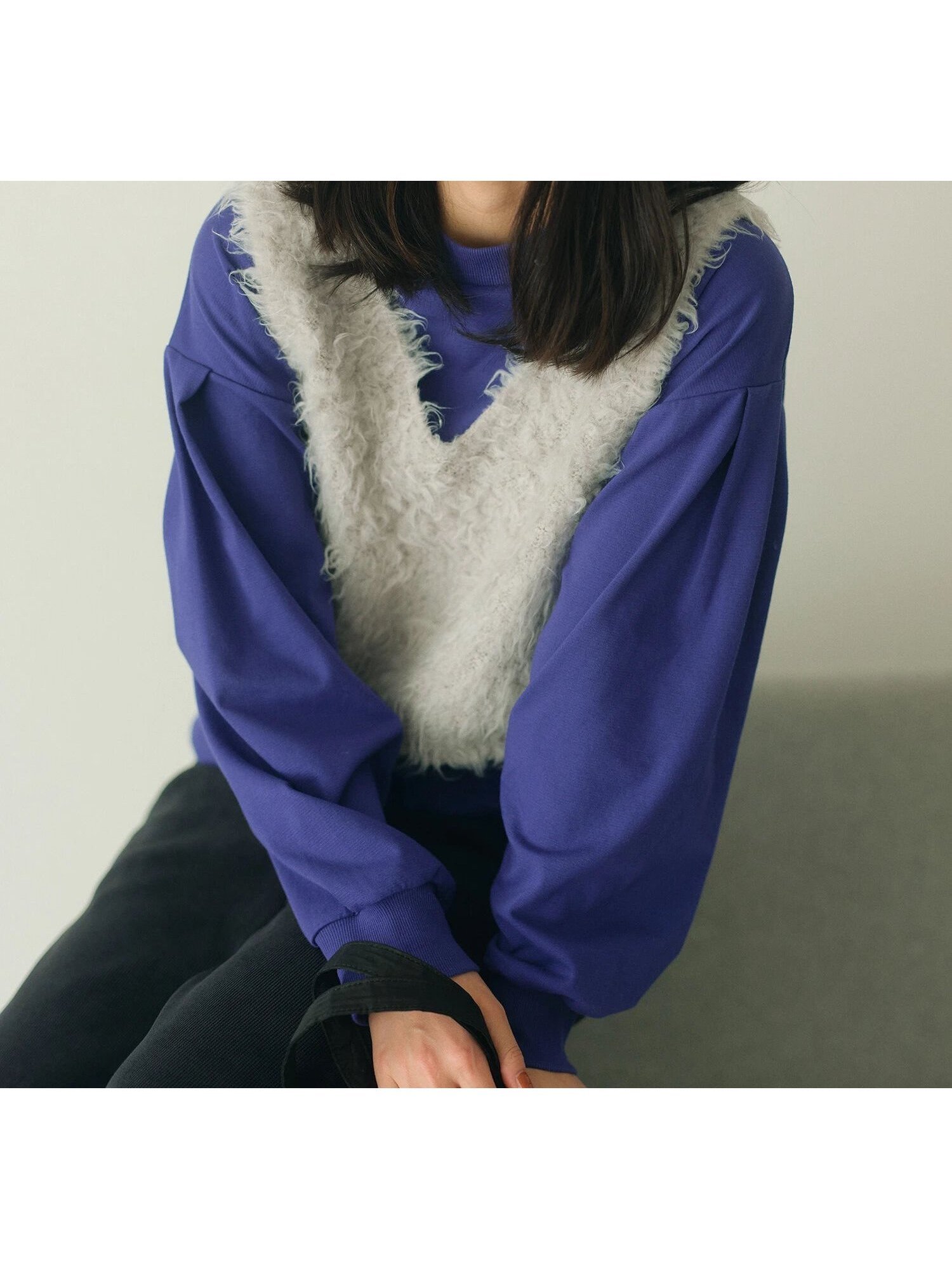 【サマンサモスモス/Samansa Mos2】のポンチ袖タックプルオーバー インテリア・キッズ・メンズ・レディースファッション・服の通販 founy(ファニー) ファッション Fashion レディースファッション Fashion for Women トップス・カットソー Cut & Sew Tops カジュアルプルオーバー・ニットトップス Pullovers & Knit Tops / Casual Pullovers スリーブ Sleeve, Long Sleeve / Short Sleeve ブルー|ID: prp329100004730462 ipo3291000000034774961