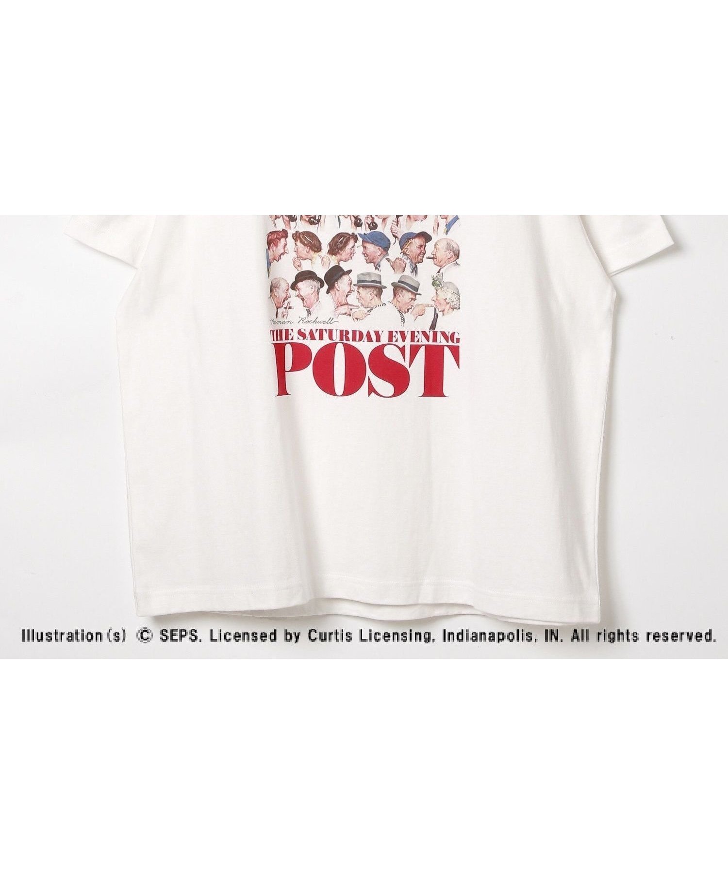 【レプシィム ローリーズファーム/LEPSIM LOWRYS FARM】の【The Saturday Evening Post】プリントT インテリア・キッズ・メンズ・レディースファッション・服の通販 founy(ファニー) 　ファッション　Fashion　レディースファッション　Fashion for Women　おすすめ　Recommended / Our Picks　イラスト　Illustration　プリント　Print, Printed Pattern　雑誌　Magazine, Fashion Magazine　オフホワイト×レッド06|ID: prp329100004730529 ipo3291000000034297912