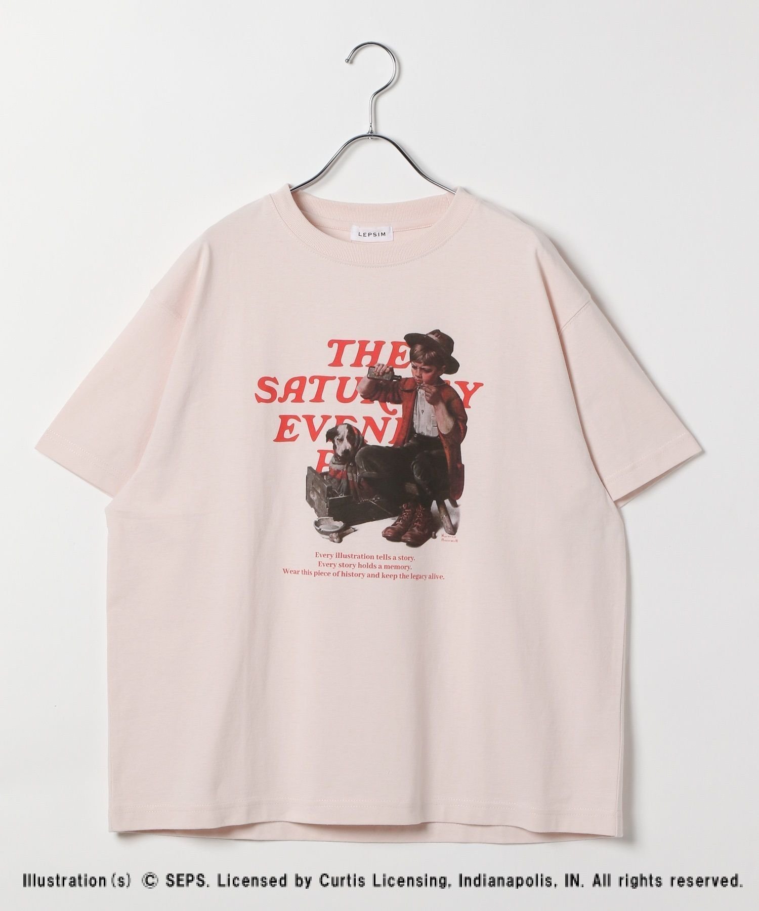 【レプシィム ローリーズファーム/LEPSIM LOWRYS FARM】の【The Saturday Evening Post】プリントT インテリア・キッズ・メンズ・レディースファッション・服の通販 founy(ファニー) 　ファッション　Fashion　レディースファッション　Fashion for Women　おすすめ　Recommended / Our Picks　イラスト　Illustration　プリント　Print, Printed Pattern　雑誌　Magazine, Fashion Magazine　ピンク25|ID: prp329100004730529 ipo3291000000034297918