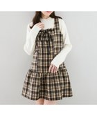 【マジェスティック レゴン/MAJESTIC LEGON】のフロントリボンチェックミニジャンスカ 人気、トレンドファッション・服の通販 founy(ファニー) ファッション Fashion レディースファッション Fashion for Women インナー Innerwear ガーリー Girly, Feminine Style クラシカル Classical, Vintage-Inspired チェック Check, Plaid, Tartan thumbnail ブラウン柄|ID: prp329100004730530 ipo3291000000034698809