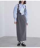 【フリーズマート/FREE'S MART】のスクープネックマキシジャンパースカート 人気、トレンドファッション・服の通販 founy(ファニー) ファッション Fashion レディースファッション Fashion for Women スカート Skirts クラシック Classic, Timeless Style ダブル Double, Double-Breasted フィット Fit, Slim Fit フリル Frill, Ruffle ベーシック Basic, Essential エレガント 上品 Elegant thumbnail グレー|ID: prp329100004730544 ipo3291000000034928379