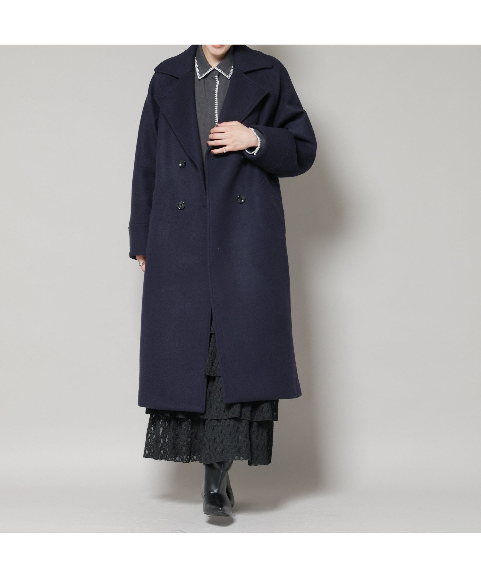 【ナノ ユニバース/nano universe】のWooLoop コクーンダブルコート 人気、トレンドファッション・服の通販 founy(ファニー) 　ファッション　Fashion　レディースファッション　Fashion for Women　アウター　Coat / Outerwear Collection　コート・ロングコート・ピーコート　Long Coats, Peacoats & More　エレガント 上品　Elegant　ショルダー　Shoulder, Shoulder Strap　シンプル　Simple, Minimal　スラックス　Slacks, Dress Pants　ダブル　Double, Double-Breasted　チェスターコート　Chester Coat, Long Coat　ドロップ　Drop Shoulder, Dropped Style　ボトム　Bottoms, Lower Wear　2025年　2025　2025-2026秋冬・A/W　Autumn/Winter 2025–26 AW25–26　 other-1|ID: prp329100004730581 ipo3291000000034524593