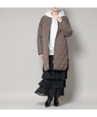 【ナノ ユニバース/nano universe】の異素材コンビキルティングノーカラーコート モカ3|ID:prp329100004730585