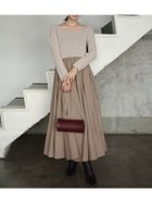 【アニュアンス/anuans】のニットドッキングフレアワンピース 人気、トレンドファッション・服の通販 founy(ファニー) ファッション Fashion レディースファッション Fashion for Women ワンピース Dresses ギャザー Gathered, Ruffled タフタ Taffeta, Structured Fabric フィット Fit, Slim Fit フレア Flare, Flared 切替 Switching, Contrast Panel 無地 Plain, Solid Color thumbnail GREY BEIGE|ID: prp329100004730588 ipo3291000000034171850