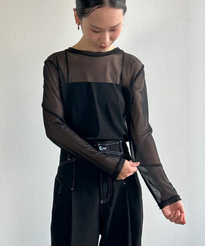 【アウトフィッター ラボ/Outfitter lab】のシースルーカットソー インテリア・キッズ・メンズ・レディースファッション・服の通販 founy(ファニー) https://founy.com/ ファッション Fashion レディースファッション Fashion for Women トップス・カットソー Cut & Sew Tops カットソー・ベーシックTシャツ Cut-and-Sewn Tops / Stretch Tees & Basics アウトドア Outdoor Clothing インナー Innerwear オケージョン Occasion Wear カットソー Cut and Sewn Top キャミソール Camisole, Spaghetti Strap Top シアー Sheer, See-Through ショート Short, Short Length シンプル Simple, Minimal ジャケット Jacket, Outerwear スウェット / スエット Sweatshirt, Sweatwear ストレッチ Stretch, Stretchy Fabric タンク Tank Top, Sleeveless Top チュール Tulip, Tulip Motif トレンド Trend, Trending Now 定番 Standard, Basic Item 人気 Popular, Best Seller 長袖 Long Sleeve, Full Sleeve ハイネック High Neck, Mock Neck ビスチェ Bustier, Corset Top フェミニン Feminine, Girly フォーマル Formal, Dressy ベーシック Basic, Essential ロング Long, Long-Length A/W・秋冬 Autumn/Winter おすすめ Recommended / Our Picks エレガント 上品 Elegant |ID: prp329100004730619 ipo3291000000034234859