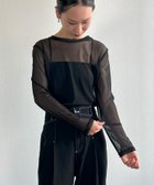 【アウトフィッター ラボ/Outfitter lab】のシースルーカットソー ブラック|ID: prp329100004730619 ipo3291000000034234861