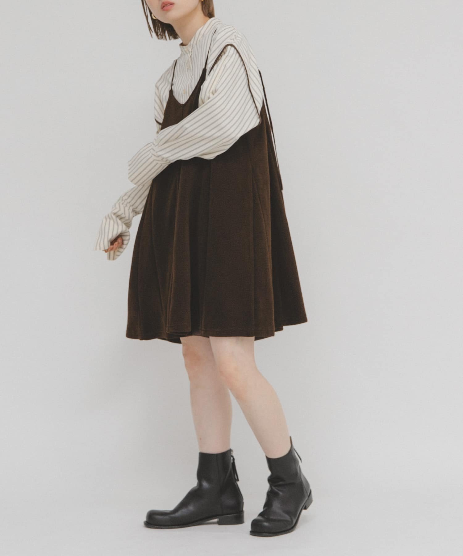 【ケービーエフ/KBF / URBAN RESEARCH】のモールリブミニキャミワンピース インテリア・キッズ・メンズ・レディースファッション・服の通販 founy(ファニー) 　ファッション　Fashion　レディースファッション　Fashion for Women　ワンピース　Dresses　キャミソールワンピース　Camisole Dresses　2025年　2025　2025-2026秋冬・A/W　Autumn/Winter 2025–26 AW25–26　冬　Winter / This Winter　インナー　Innerwear　カットソー　Cut and Sewn Top　キャミワンピース　Cami Dress, Slip Dress　コーデュロイ　Corduroy, Cord Fabric　フロント　Front, Front Design　ボトム　Bottoms, Lower Wear　A/W・秋冬　Autumn/Winter　ブラウン|ID: prp329100004730647 ipo3291000000034172076