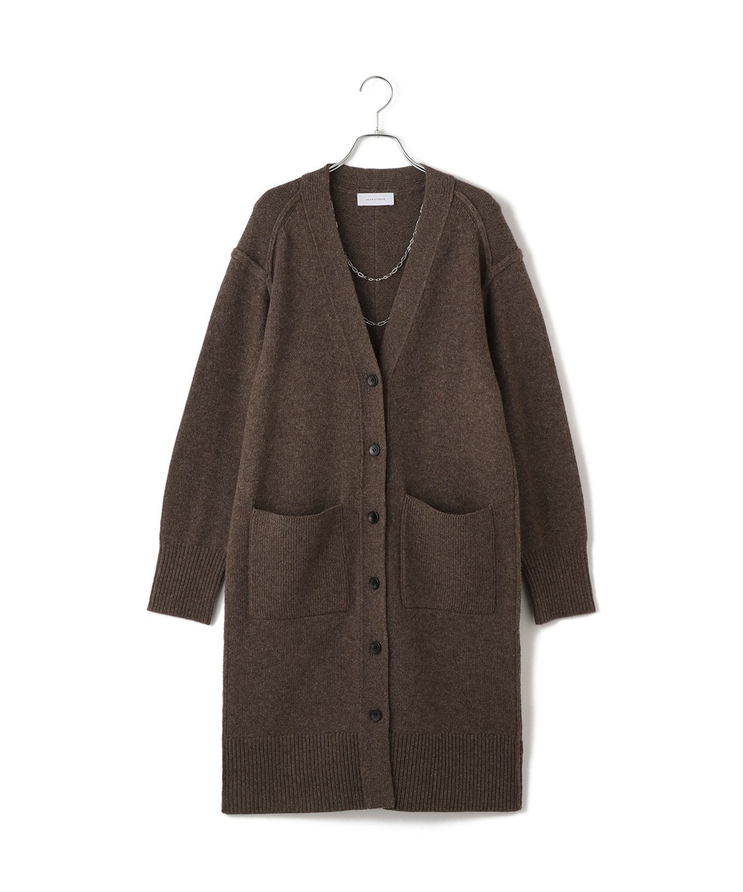 【アダム エ ロペ/ADAM ET ROPE'】のチェーンコンビカーディガンワンピース 人気、トレンドファッション・服の通販 founy(ファニー) 　ファッション　Fashion　レディースファッション　Fashion for Women　ワンピース　Dresses　インナー　Innerwear　カーディガン　Cardigan, Knitwear　シルバー　Silver, Metallic Silver　ダウン　Down, Puffer　チェーン　Chain, Chain Strap　ネックレス　Necklace, Pendant Necklace　ポケット　Pocket, Pocket Detail　ワイド　Wide, Wide Fit　おすすめ　Recommended / Our Picks　2025年　2025　2025-2026秋冬・A/W　Autumn/Winter 2025–26 AW25–26　 other-1|ID: prp329100004730649 ipo3291000000034172081