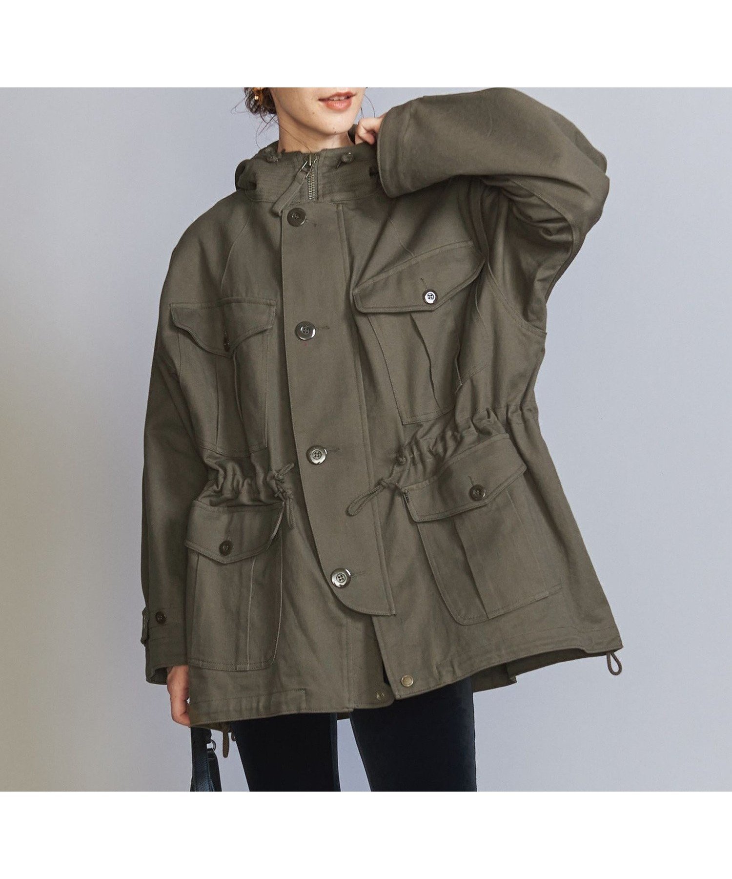 【ユナイテッドアローズ/UNITED ARROWS】の【別注】 ARMY TWILL ミリタリーフードコート 人気、トレンドファッション・服の通販 founy(ファニー) 　ファッション　Fashion　レディースファッション　Fashion for Women　アウター　Coat / Outerwear Collection　コート・ロングコート・ピーコート　Long Coats, Peacoats & More　ヴィンテージ　Vintage Style　秋　Autumn　クール　Cool, Chic　コレクション　Collection, Seasonal Line　ジップ　Zip, Zipper　ドローコード　Drawcord, Drawstring Cord　定番　Standard, Basic Item　バランス　Balance, Style Balance　ボトム　Bottoms, Lower Wear　ポケット　Pocket, Pocket Detail　別注　Limited Edition, Custom Order　ミリタリー　Military, Army Style　モチーフ　Motif, Design Theme　ルーズ　Loose, Oversized　A/W・秋冬　Autumn/Winter　アウトレット　Outlet / Clearance　おすすめ　Recommended / Our Picks　 other-1|ID: prp329100004730730 ipo3291000000034395530