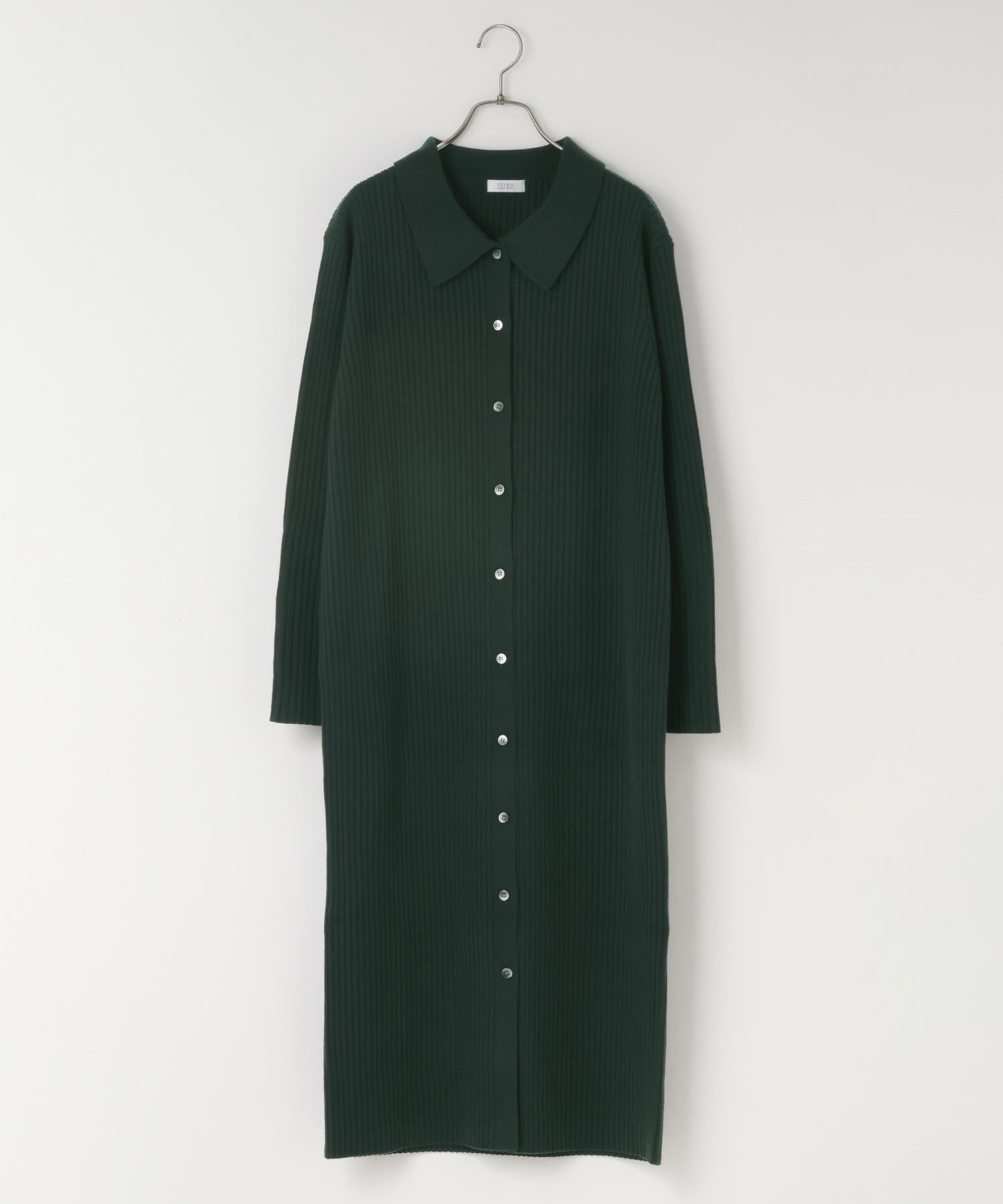 【ローリーズファーム/LOWRYS FARM】のマエボタンエリニットワンピース 人気、トレンドファッション・服の通販 founy(ファニー) 　ファッション　Fashion　レディースファッション　Fashion for Women　ワンピース　Dresses　ニットワンピース　Knit Dresses　おすすめ　Recommended / Our Picks　アクリル　Acrylic Material　デニム　Denim, Jeans Material　トレンド　Trend, Trending Now　フロント　Front, Front Design　 other-1|ID: prp329100004730761 ipo3291000000034172532