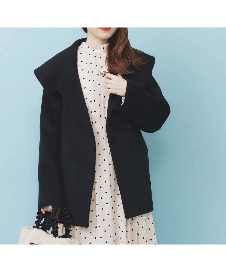 【インデックス/INDEX】のベルト付ビッグカラーミドルコート インテリア・キッズ・メンズ・レディースファッション・服の通販 founy(ファニー) 　ファッション　Fashion　レディースファッション　Fashion for Women　アウター　Coat / Outerwear Collection　コート・ロングコート・ピーコート　Long Coats, Peacoats & More　ベルト&ウエストマーク　Belts & Waist Accessories　エレガント 上品　Elegant　ストレート　Straight, Straight Cut　スマート　Smart, Elegant　トレンド　Trend, Trending Now　バランス　Balance, Style Balance　ポケット　Pocket, Pocket Detail　ミドル　Middle Length, Mid Height　モダン　Modern, Contemporary　軽量　Lightweight, Ultra Light　ネイビー|ID: prp329100004730769 ipo3291000000034945608