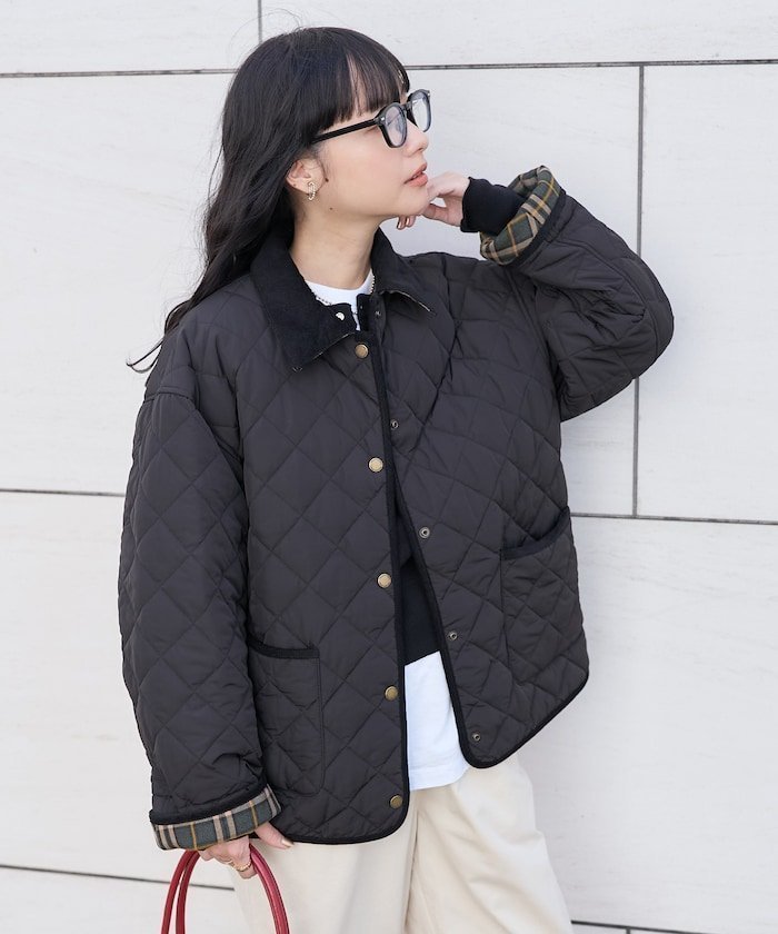 【フリークスストア/FREAK'S STORE】のPRIMALOFT ダイヤキルト 襟付きミドルコート 25AW 人気、トレンドファッション・服の通販 founy(ファニー) 　ファッション　Fashion　レディースファッション　Fashion for Women　アウター　Coat / Outerwear Collection　コート・ロングコート・ピーコート　Long Coats, Peacoats & More　2025年　2025　2025-2026秋冬・A/W　Autumn/Winter 2025–26 AW25–26　冬　Winter / This Winter　おすすめ　Recommended / Our Picks　キルティング　Quilted, Quilting　キルト　Quilt, Quilted Fabric　クラシカル　Classical, Vintage-Inspired　クラシック　Classic, Timeless Style　コーデュロイ　Corduroy, Cord Fabric　ショート　Short, Short Length　ダウン　Down, Puffer　チェック　Check, Plaid, Tartan　パイピング　Piping, Trim Design　フロント　Front, Front Design　ポケット　Pocket, Pocket Detail　ミドル　Middle Length, Mid Height　A/W・秋冬　Autumn/Winter　軽量　Lightweight, Ultra Light　 other-1|ID: prp329100004730803 ipo3291000000034455800
