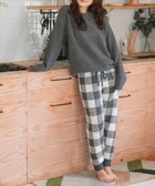 【ドノバン/DONOBAN】のもこもこルームウェアロングパンツSET 09.チャコールギンガム|ID: prp329100004730872 ipo3291000000034489951