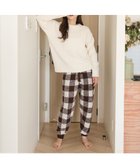 【ドノバン/DONOBAN】のもこもこルームウェアロングパンツSET 08.アイボリーギンガム|ID: prp329100004730872 ipo3291000000034772953