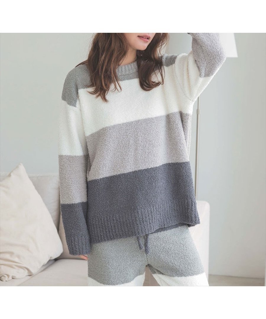 【ドノバン/DONOBAN】のもこもこルームウェアロングパンツSET インテリア・キッズ・メンズ・レディースファッション・服の通販 founy(ファニー) 　ファッション　Fashion　レディースファッション　Fashion for Women　セットアップ　Matching Sets　レディースパンツ・ボトムス　Pants & Trousers / Bottoms　ギンガム　Gingham, Gingham Fabric　ストレッチ　Stretch, Stretchy Fabric　定番　Standard, Basic Item　人気　Popular, Best Seller　フィット　Fit, Slim Fit　ボーダー　Border, Stripe　ポケット　Pocket, Pocket Detail　防寒　Cold Protection, Winter-Ready　無地　Plain, Solid Color　リラックス　Relax, Relaxed Fit　ロング　Long, Long-Length　A/W・秋冬　Autumn/Winter　おすすめ　Recommended / Our Picks　お家時間・ステイホーム　Stay Home / At Home　ホリデーシーズン　Holiday Season　05.チャコールボーダー|ID: prp329100004730872 ipo3291000000034932649