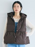 【コカ/COCA】のフード付きペプラム中綿ベスト Brown|ID: prp329100004730894 ipo3291000000034173026