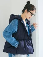 【コカ/COCA】のフード付きペプラム中綿ベスト Navy|ID: prp329100004730894 ipo3291000000034173029