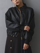 【ニコル クラブ/NICOLE CLUB】のスタンドドロストブルゾン 人気、トレンドファッション・服の通販 founy(ファニー) ファッション Fashion レディースファッション Fashion for Women アウター Coat / Outerwear Collection ブルゾンジャケット・スポーティアウター Blouson Jackets ショート Short, Short Length スタンド Stand Collar, Upright Stand スマート Smart, Elegant デニム Denim, Jeans Material トレンド Trend, Trending Now バランス Balance, Style Balance フェイクレザー Faux Leather, PU Leather ブルゾン Blouson, Bomber Jacket エレガント 上品 Elegant thumbnail 49ブラック|ID: prp329100004730906 ipo3291000000034173087