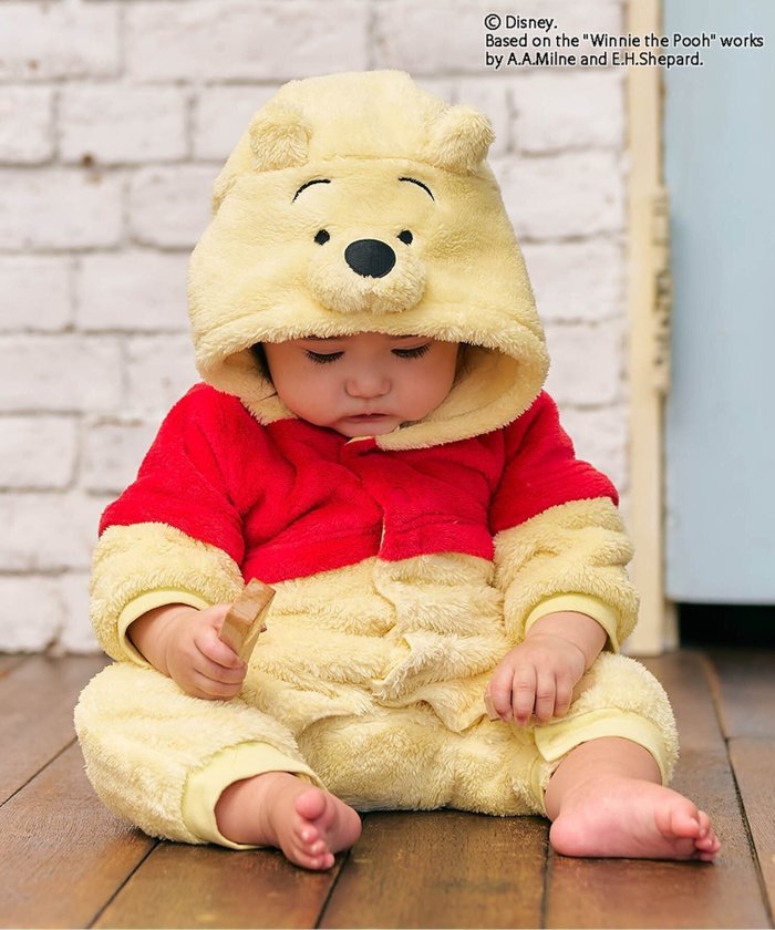 【エフオー オンラインストア/F.O.Online Store / KIDS】のディズニーキャラクター/くまのプーさん/フード付カバーオール インテリア・キッズ・メンズ・レディースファッション・服の通販 founy(ファニー) https://founy.com/ ファッション Fashion キッズファッション Fashion for Kids キャラクター Character, Licensed Characters コレクション Collection, Seasonal Line モチーフ Motif, Design Theme A/W・秋冬 Autumn/Winter おすすめ Recommended / Our Picks ギフト プレゼント Gift / Present |ID: prp329100004730916 ipo3291000000034173112