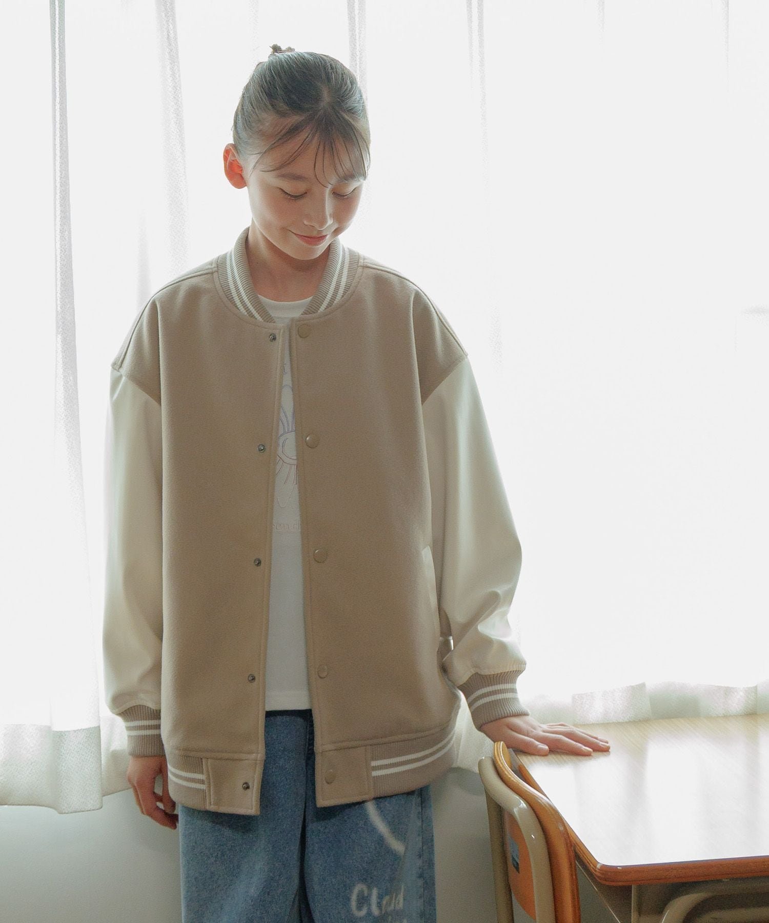 【グローバルワーク/GLOBAL WORK / KIDS】の洗える防風スタジャン/キッズ/452280 インテリア・キッズ・メンズ・レディースファッション・服の通販 founy(ファニー) 　ファッション　Fashion　キッズファッション　Fashion for Kids　インナー　Innerwear　シンプル　Simple, Minimal　ボトム　Bottoms, Lower Wear　ポケット　Pocket, Pocket Detail　人気　Popular, Best Seller　洗える　Machine Washable　軽量　Lightweight, Ultra Light　ベージュ51|ID: prp329100004730921 ipo3291000000034546755